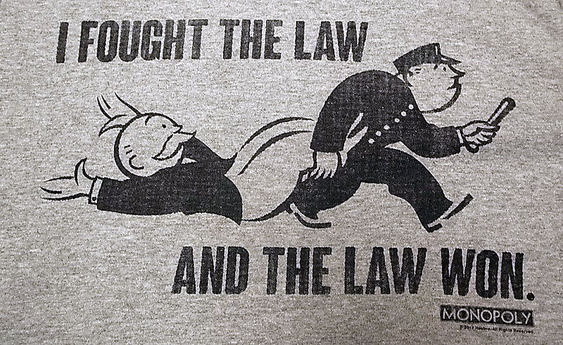 Monopoly I Fought The Law And The Low Won Tee Made In Usa Lubys （ルビーズ）