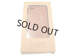 画像1: J.CREW 4G IPHONE Leather（本革）CASE  茶　アイフォーン( 4,4S)ケース