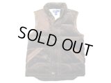 POLO by Ralph Lauren Cordury down Vest Leather Piping ダウン・ベスト