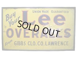 画像1: Lee Overalls  Advertising Steel  Sign Board 1930'S リー・ヴィンテージ・サイン【送料無料】