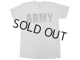 THE US ARMY  "ARMY" T-Shirts 　霜降りグレー　アーミー・プリント Tシャツ 