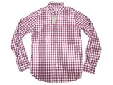 J.CREW LIGHT WEIGHT B.D Shirts 赤紫×白 ギンガム・ボタンダウン・シャツ