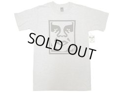画像1: OBEY Gray×Black Print T-Shirts 90/10 オベィ プリントTシャツ メキシコ製