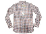 J.CREW 2-Ply Cotton Gingham B.D. Shirts 紺×朱赤×白 ボタン・ダウンシャツ