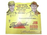 Thorogood JOB FITTED WORK SHOES AD Pasteboard #1 Deadstock 1960'S