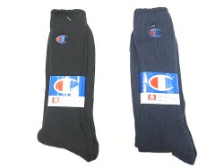 画像1: Deadstock 1980'S Champion Socks チャンピオン ソックス 黒/紺 Made in USA 