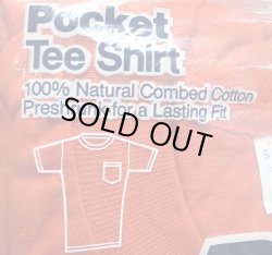 画像4: Deadstock 1985'S B.V.D Pocket-Tee  ポケットTシャツ 赤 綿100% アメリカ製 袋入