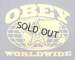 画像3: OBEY Worldwide Print T-Shirts 紺×黄 オベイ プリント Tシャツ メキシコ製