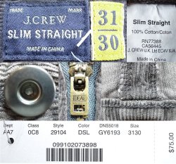 画像3: J.CREW SLIM STRIGHT Corduroy Pants コーデュロイパンツ DSL Wash加工