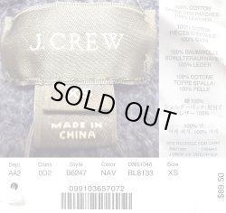 画像4: J.CREW Military Rib Kint Sweater　ジェイ・クルー本革肩当付 コットン・セーター 紺