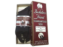 画像1: Deadstock 1960'S Bonnie-Doon Catch Business Socks Black USA製 箱入 