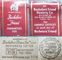 画像3: Deadstock 1940-50'S Bachelor's Friend Business Socks Dusk Gray USA製 箱入#2 