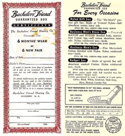 画像5: Deadstock 1940-50'S Bachelor's Friend Business Socks Dusk Gray USA製 箱入#1 