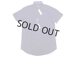 画像1: J.CREW Indigo Plaid H/S Shirts インディゴ染プレイド 半袖ボタン・ダウン シャツ