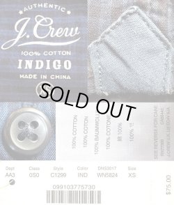 画像4: J.CREW Indigo Plaid H/S Shirts インディゴ染プレイド 半袖ボタン・ダウン シャツ