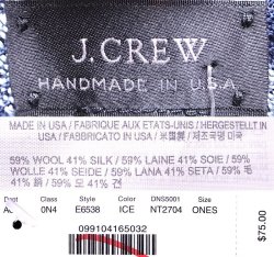画像4: J.Crew WOOL×SILK REGIMENTAL TIE  ICE Made in USA ネクタイ アメリカ製