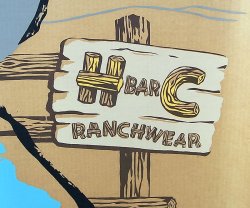 画像5: H BAR C RANCHWEAR  Advertising Banner 1950'S エイチバーシー・バナー特大