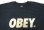 画像3: OBEY LOGO Print Tee Navy オベイ プリントTシャツ 紺 綿100% メキシコ製 (3)