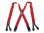 画像1: Filson Tab ‎Suspenders フィルソンタブ サスペンダー 本革×平ゴム 赤 アメリカ製 (1)
