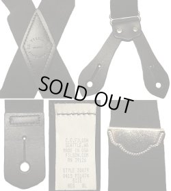 画像3: Filson Tab ‎Suspenders フィルソンタブ サスペンダー 本革×平ゴム 黒 アメリカ製