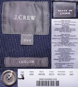 画像6: J.CREW LUDLOW Corduroy Taylor JK 2B 紺 コーデュロイテイラーJK ネイビー