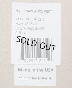 画像5: Filson Mackinaw Wool Vest RED/BLACK フィルソン マッキーノ ベスト 赤×黒 USA製