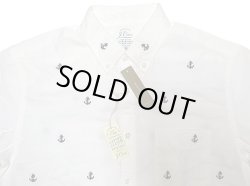 画像3: J.CREW Washed Oxford B.D. Shirts 錨刺繍 総柄 白 オックスフォード・ボタンダウン　