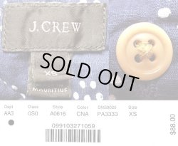 画像5: J.Crew ジェイ・クルー ネイビー（紺）×白 絣抜染総柄 隠しボタン・ダウン シャツ
