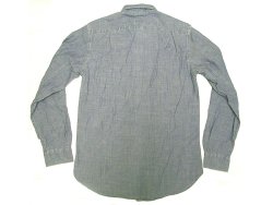 画像2: J.CREW Blue Chambray Shirts Chin-Strap Vintageヴィンテージ加工シャンブレー