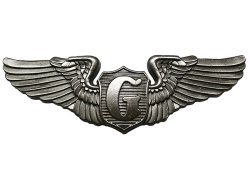画像1: Deadstock US.Military Pins #675 US.ARMY Glider Pilot Pewter Wings Pin 大