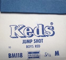 画像5: Deadstock 1970'S Keds JUMP SHOT RED BM118 BOYS SIZE 5H-M 箱付 