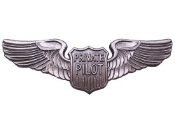画像1: Deadstock US.Military Pins #736 Private Pilot Wings Large Pin Pewter 大