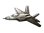 画像1: Deadstock US.Military Pins #740 US.AIR FORCE F-22 Raptor Pewter 小 (1)