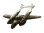 画像1: Deadstock US.Military Pins #741 US.ARMY AF  P-38 Lightning Pewter 小 (1)