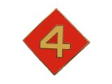 Deadstock US.Military Pins #751 USMC 4th Marine Division 第4海兵師団 小