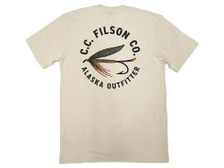画像1: Filson Graphic Tee "Fly Fishing"Light Stone フィルソンT 毛バリ アメリカ製