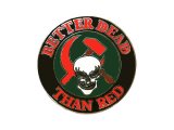 Deadstock US.Military Pins #776  "BETTER DEAD THAN RED" Skull Pin