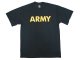 US.ARMY IPFU Tee NOS SOFFE DRI-RELEASE Polyester Black 黒×黄