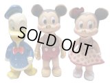 Mickey Minnie Donald 1955'S SUN RUBBER CO.サン・ラバー 3体セット USA製