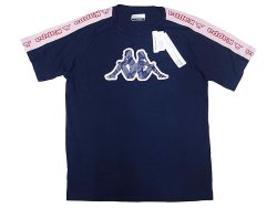 画像1: Kappa Logo Tape Tee Regular Fit  紺カッパ オミニ ロゴ テープ Tシャツ