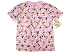 画像1: Nickelodeon SpongeBob Tee  60/40 スポンジボブ 総柄 Pink Tシャツ 