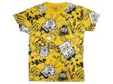 Nickelodeon SpongeBob Tee  60/40 スポンジボブ 総柄 黄 Tシャツ 