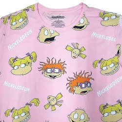 画像3: Nickelodeon Rugrats Tee  60/40 ラグラッツ 総柄 ピンク Tシャツ 