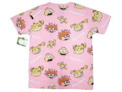 画像2: Nickelodeon Rugrats Tee  60/40 ラグラッツ 総柄 ピンク Tシャツ 