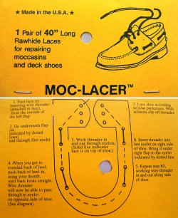 画像4: MOC LACER Rawhide Shoe Laces Made in USA モカシン用 革ヒモ 茶/黒