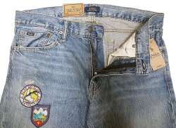 画像4: POLO Ralph Lauren VARICK SLIM STRIGHT JEANS ワッペン ツギハギ
