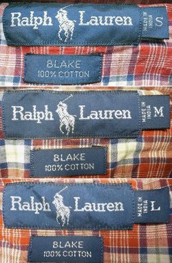画像7: Ralph Lauren BLAKE Plaid H/S B.D.Shirts 1990'S NOS デッドストック