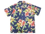 POLO  Cotton Hawaiian Shirts "Hibiscus" ポロ・ラルフ ハワイアンシャツ 紺