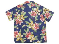 画像2: POLO  Cotton Hawaiian Shirts "Hibiscus" ポロ・ラルフ ハワイアンシャツ 紺