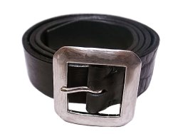 画像1: UN-SYMMETRY GARRISON BELT BK アンシンメトリー ギャリソン ベルト 黒